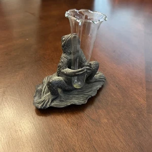 Pewter Frog Bud Vase - Imagen 1 de 9