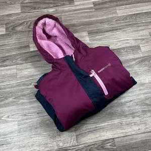SWISSTECH Full Zip Up Langarm lila Kapuze 3in1 Jacke Kinder Gr. XS (4-5) - Bild 1 von 9