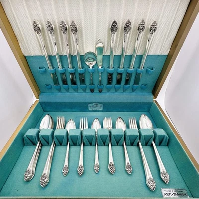 Juego de 42 piezas de colección 1881 Rogers "Plantación" Silverplate Service para 8 1948 Foto 1 de 4