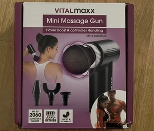 VITALmaxx Mini Massage Gun Power , Massagepistole, schwarz, 4 Aufsätze - Bild 1 von 3