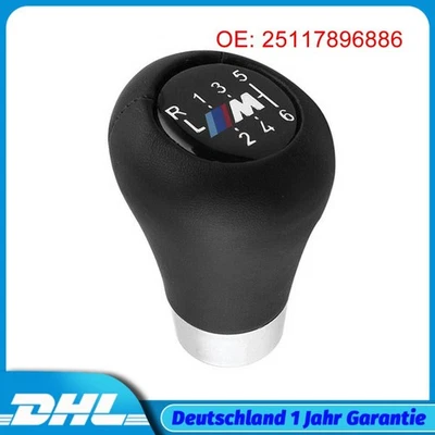Rund Leder Mopf Schaltknauf 6 Gang Manuell Schalthebel 25117896886 für BMW - Bild 1 von 4