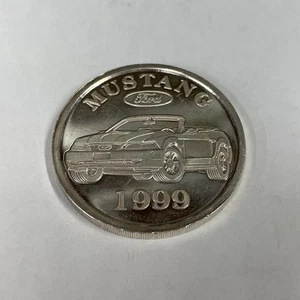 1999 Ford Mustang 35th Anniversary One Troy Ounce Silver 1 oz Silver Round Horse - Picture 1 of 7