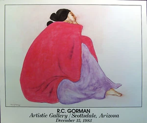 R C Gorman " Civia" 1983 Vintage Gallery Fine Art Gallery Poster New Condition - Picture 1 of 4