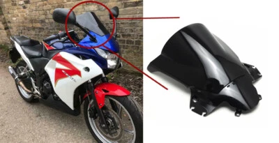 For 2011 2012 2013 2014 CBR250R Honda ABS Black Front Windscreen Windshield Foto 1 de 4