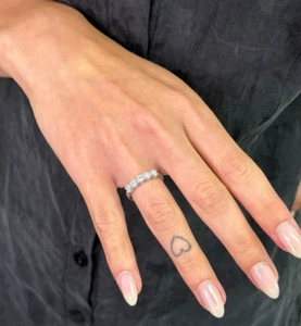 Diamond Ring AGI Certified Band F VS2 Round 2CT lab-created 14K White Gold - Picture 1 of 10