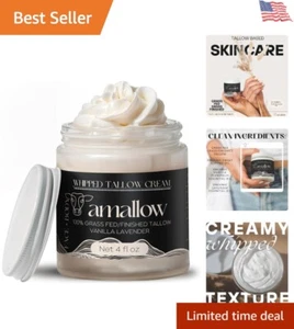 Natural Skin Care - 100% Grass-Fed Beef Tallow, 4 FL. oz. Whipped Lotion - Picture 1 of 9