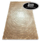 Moderne dicke Teppiche shaggy "FLIM" 3D beige Kreise strukturell beste Qualität