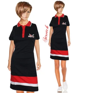STRETCH Jersey College Maritim Yacht Shirtkleid Knielang Navy NEU Gr.38 - Picture 1 of 5