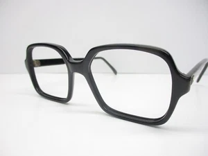 True Vintage NOS Classic Eyeglasses Frames Nerd Retro Brummel Black 54 - Picture 1 of 8
