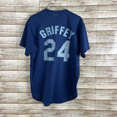 VTG Ken Griffey Jr #24 Seattle Mariners Majestic Baseball Jersey (Adult Large) - Image 1 of 4