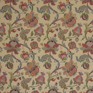Jacobean Garden Tapestry Fabric | Jacquard | Floral Curtains Upholstery Cushion - Picture 1 of 6