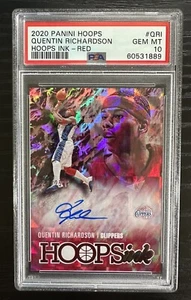 2020-21 NBA Hoops tinta de aros Quentin Richardson #HI-QRI rojo automático/25 SP PSA 10 - Imagen 1 de 3