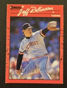 Jeff Robinson Autographed 1990 Donruss #417 Excellent Detroit Tigers - Picture 1 of 2