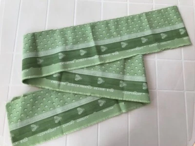 BANDE de TISSU AMEUBLEMENT PROVENCAL - TONS VERTS 16x300 cm VINTAGE ANNEES 80/90 - Photo 1/4