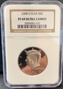 2008 S PF69 Ultra Cameo John Kennedy half dollar - Picture 1 of 1