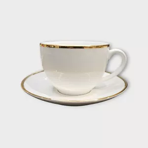 Maxwell & Williams Hand Painted White Gold Tea Cup & Saucer 240ml Capacity - Picture 1 of 4