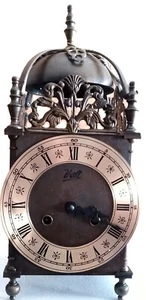 Walt Uhr/ Kaminuhr/ Laternenuhr mit Schlagwerk, Messing, Vintage - Bild 1 von 7