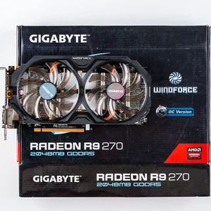 GIGABYTE Radeon R9 270 2GB GDDR5 PCI Express Graphics Card Windforce Linux Ready - Picture 1 of 8