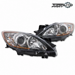 For Mazda 3 10-13 Pair Housing Clear Corner Projector Headlight Head Lamp - Picture 1 of 8