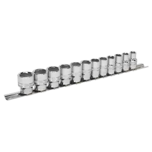 Set de Vasos 12pc 1cmSq Conducir Atornillables™ 6pt Métrico AK2741 Sealey Nuevo - Imagen 1 de 1