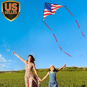 Large Delta Kite for Kids & Adults - Easy to Fly Outdoor Kites for Kids Ages ... - Picture 1 of 7