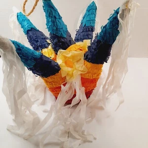 Vintage Pinata Made in Mexico Colorful Starburst Crown Birthday Party Decor *SEE - Picture 1 of 8