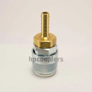 Tru-Flate Automotive Quick Coupler Air Connector Fittings 1/4" Hose Barb T Style - Picture 1 of 5