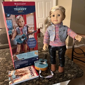 American Girl Tenney Grant 18” Doll W/Box, Book, Guitar, Vest, Top,Pants, Shoes - Picture 1 of 8