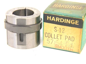 NEU ÜBERSCHÜSSIGE HARDINGE USA S12 x 57/64" RUND GLATT 3 Stck. SPANNZANGENPADS S-12 - Bild 1 von 1