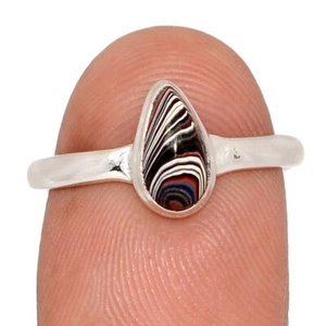 Anillo de plata 925 fordita natural genuino de Ford Detroit joyería s.7.5 CR72141 - Imagen 1 de 1