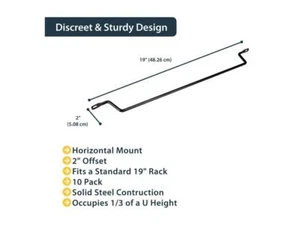 StarTech CMLB102 StarTech.com Cable Lacing Bar - 10 Pack - 75 degrees - 2 in off - Picture 1 of 4