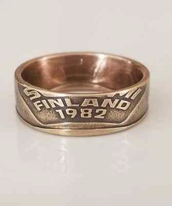 Anillo moneda Finlandia | Anillo Suomi | Anillo hecho a mano | Regalo de viaje | Regalo único - Imagen 1 de 9