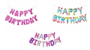 Juego de globos de cumpleaños feliz decoración de fiesta cumpleaños - Imagen 1 de 4