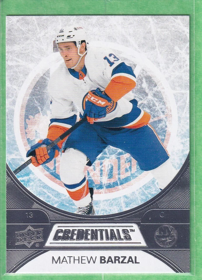2021-22 Upper Deck Credentials #23 Mathew Barzal New York Islanders - Image 1 of 2