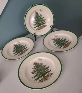 Lote de 4 platos de cena Spode árbol de Navidad, 10 5/8" INGLATERRA DE COLECCIÓN. S3324-T - Imagen 1 de 7