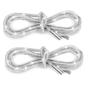 Rhinestone Glitter Shoelaces Bling Drawstring Cords for Sneakers Sweatpants - Picture 1 of 7
