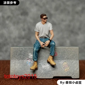 1/64 Off road handsome Boy Scene Miniature Figures Doll For Cars Vehicles Model - Picture 1 of 6
