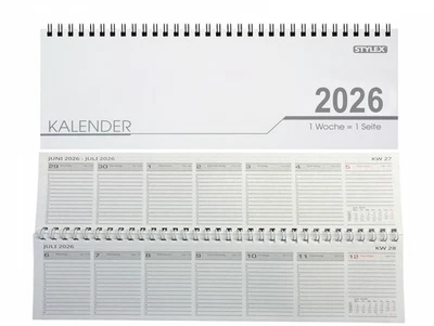 1 Querkalender 1 Woche 1 Seite 2026 Tischkalender Wochenkalender - Bild 1 von 2