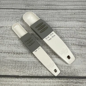 Pampered Chef Adjustable Measuring Spoons Lot of 2 Teaspoon and Tablespoon - Picture 1 of 3
