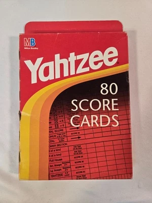 New Original YAHTZEE SCORE PADS 80 Score Cards Vintage Milton Bradley (1996) - Image 1 of 3