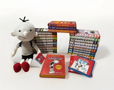 22 DOAWK HC Books 1-19 + Plush Blu-ray Movies Awesome Friendly Greg Jeff Kinney - Image 1 of 4