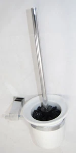 Brewers Quattro Toilet Brush Holder Square Plate Chrome - Picture 1 of 2