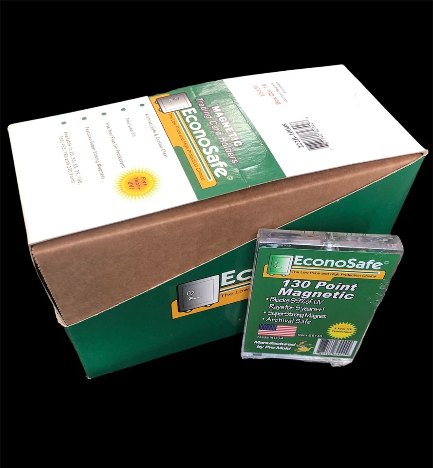 18 Econosafe 130pt Magnetic One Touch Card Holder UV Safe Crystal Clear NEW - Image 1 of 1