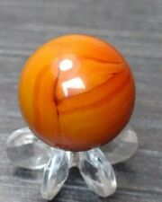 Orange Fire Ball Swirl🔥 Unknown Zig Zag jabo or Champion ? Vintage Marbles .60"