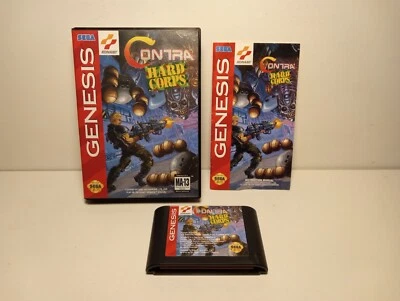 Contra Hard Corps Sega Genesis 1994 CIB completo con manual probado auténtico G3D Foto 1 de 4