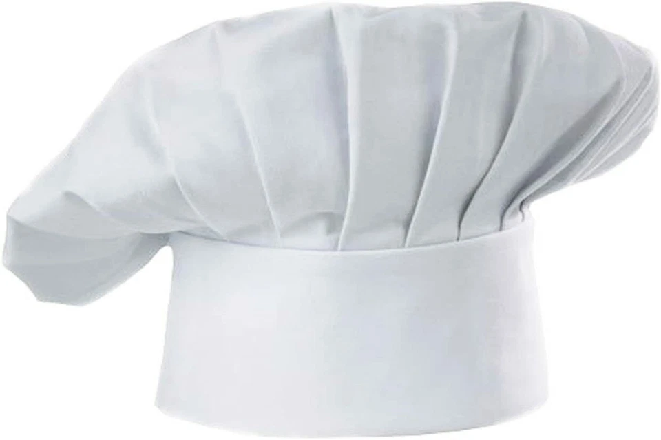 Sombrero de Chef Ajustable Gancho Cierre Cocina Gorra de Cocina para Adultos o Niños 1 Pc Blanco Foto 1 de 3