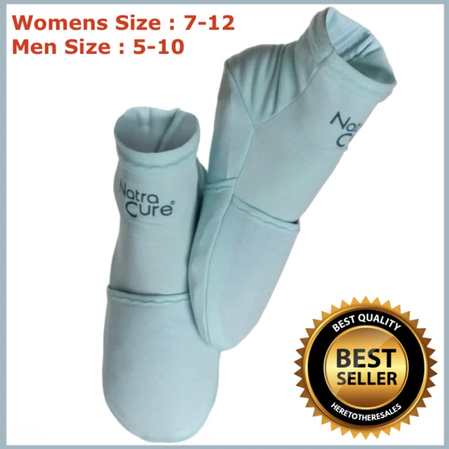 NatraCure Cold Therapy Socks - Gel Ice Treatment for Feet, Heels, Swelling, Arch Pain BOOTIES TURQ - 705