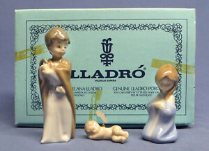 Lladro Nativity Mini Ornaments Holy Family Mini Sagrada Familia Set #5657 w/Box