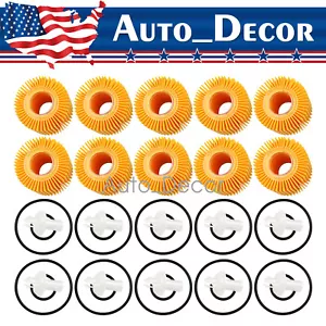 10pcs For Toyota Avalon Camry Highlander RAV4 Tacoma Sienna Engine Oil Filter - Picture 1 of 9