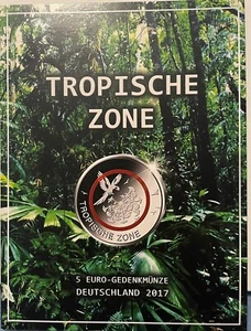 5 Euro Gedenkmünze 2017 tropische Zone plus 5 Sammler medaillen im Folder - Bild 1 von 4